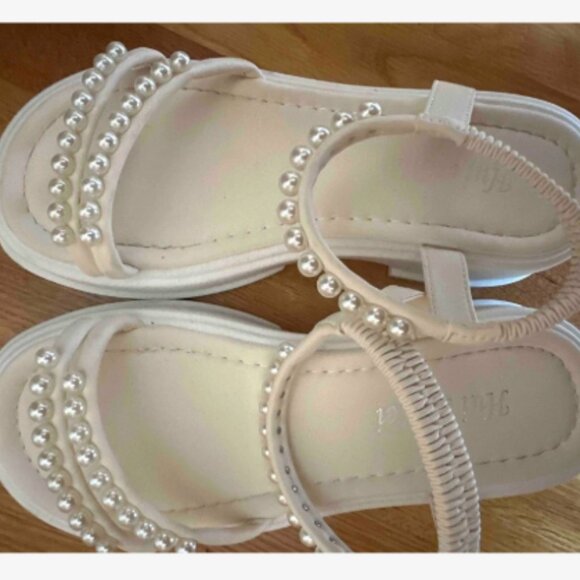 Women's Fashion Faux Pearl Decor Platform Sandals, Thick Sole - Picture 2 of 16